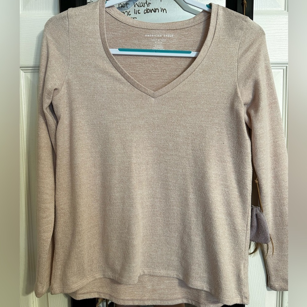 Super Soft Peach Long Sleeve Shirt
